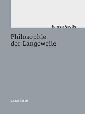 cover image of Philosophie der Langeweile